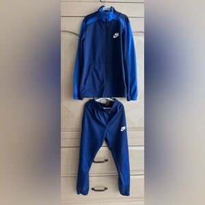 Nike Kids Royal Blue track suit Joggers pants & jacket & pant set size Small 8/9